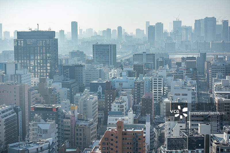 日本大阪市的城市建筑图片素材