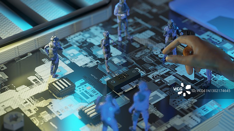 在虚拟社交网络上用智能手机操纵人物头像算法图片素材