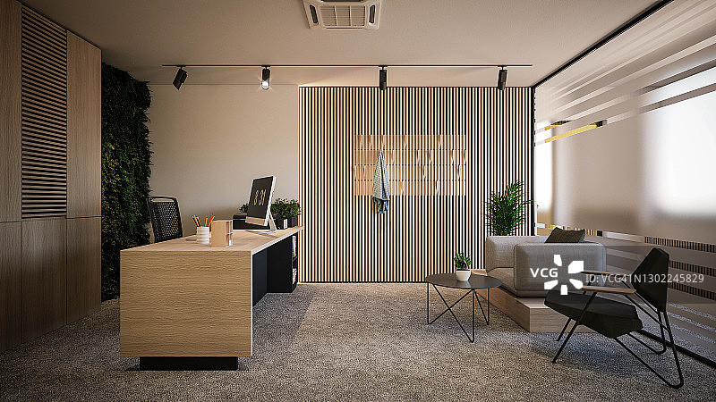 室内设计，建筑，办公室的计算机生成图像，建筑可视化，3D渲染图片素材