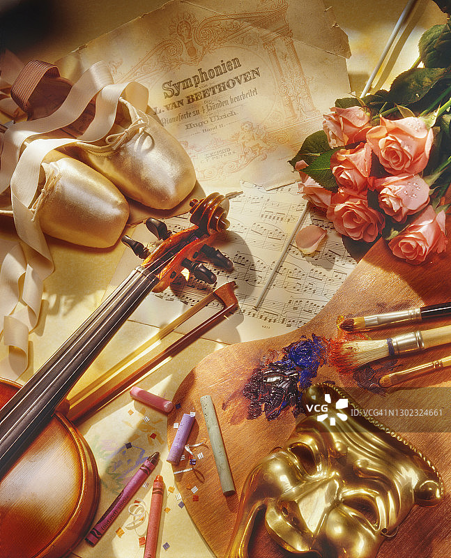 表演艺术符号排列图片素材