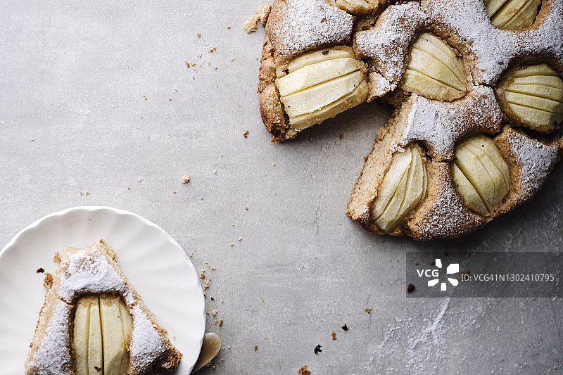 自制苹果派，留白图片素材