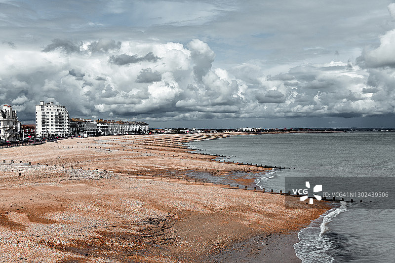 英国伊斯特本的海滩图片素材
