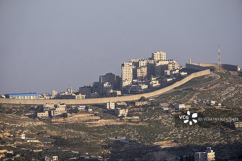 以色列在约旦河西岸的隔离墙图片素材