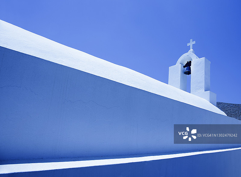 希腊白色小教堂图片素材