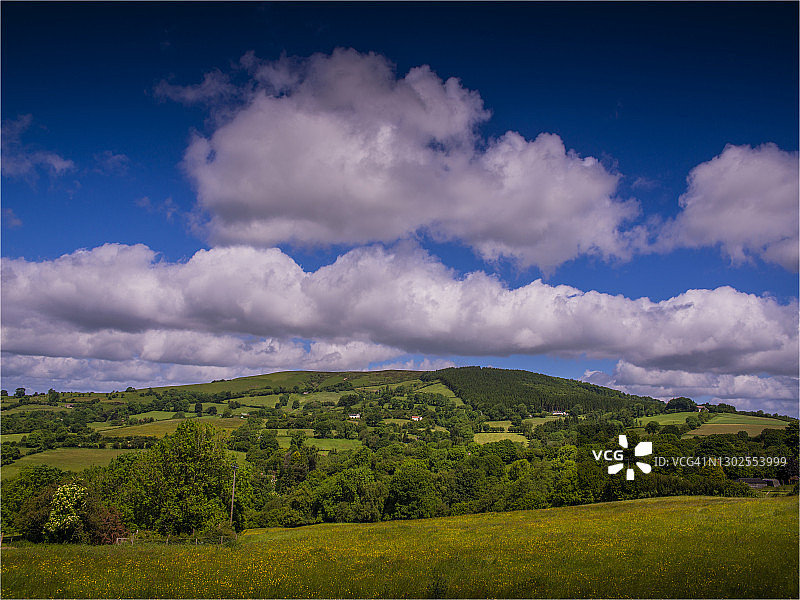英国什罗普郡的莱明斯特乡村风光图片素材