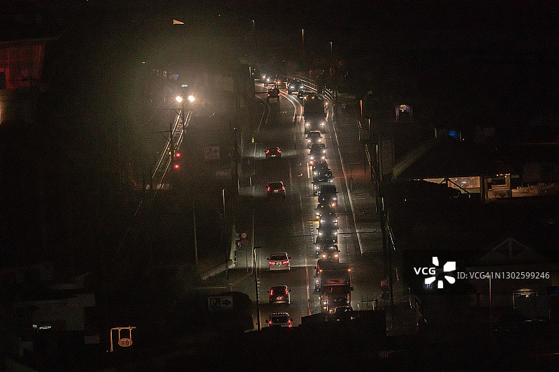 日本神奈川县的海岸公路图片素材
