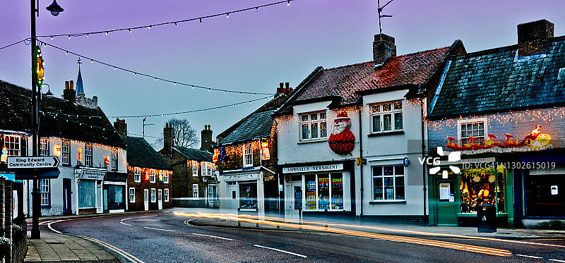 查特里斯的圣诞灯饰图片素材