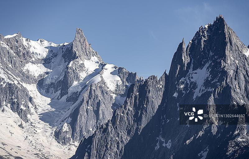 勃朗峰山区塞拉角，法国上萨瓦省图片素材