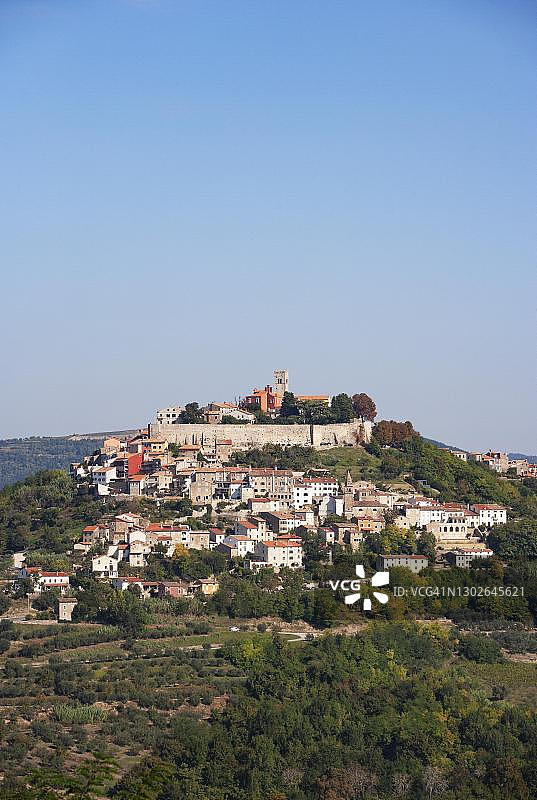 莫托温古镇，伊斯特拉，克罗地亚图片素材