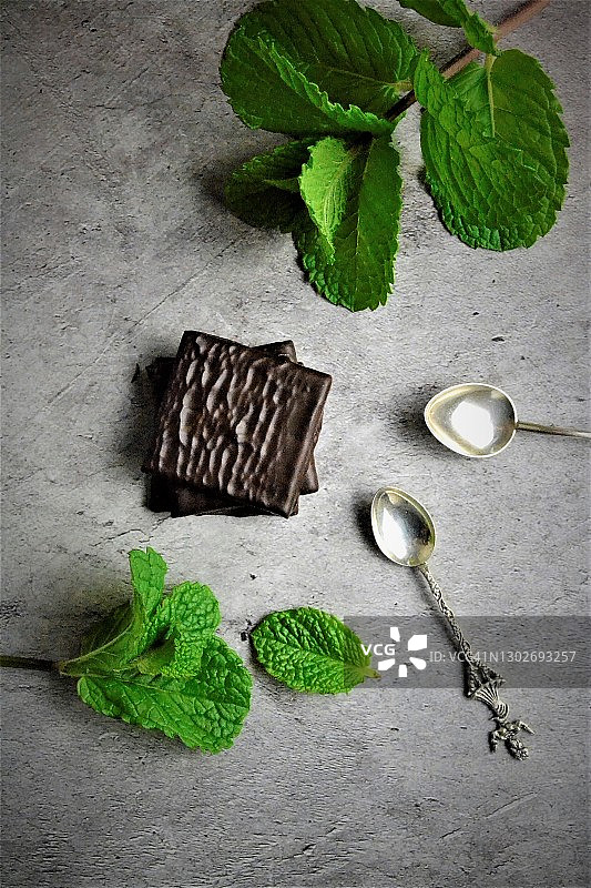 薄荷巧克力图片素材