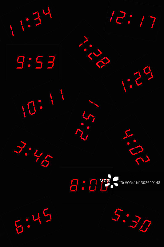 不同时间的液晶显示器图片素材