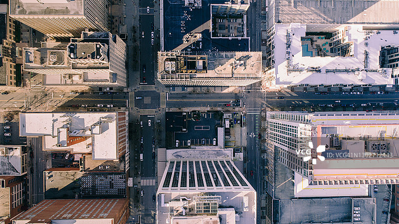 北卡罗来纳州罗利市城市景观航拍图片素材