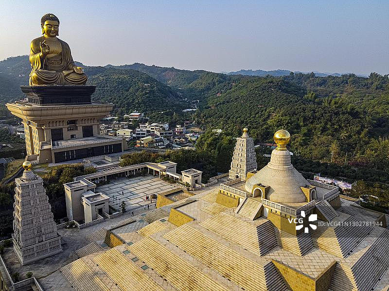 航拍中国台湾高雄市大树区佛光山寺图片素材