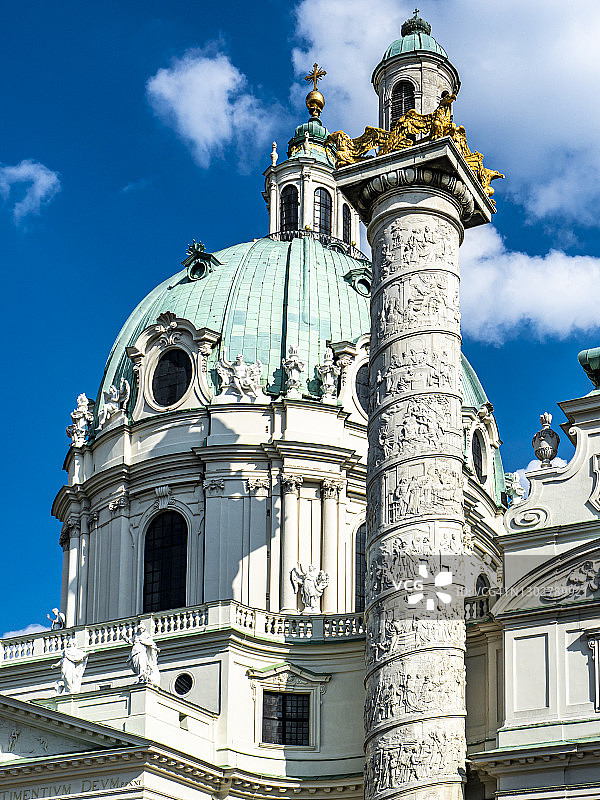 奥地利维也纳卡尔广场的卡尔教堂图片素材