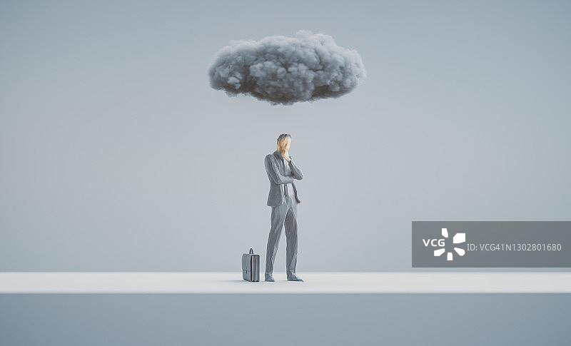 商业概念：3D渲染图片素材