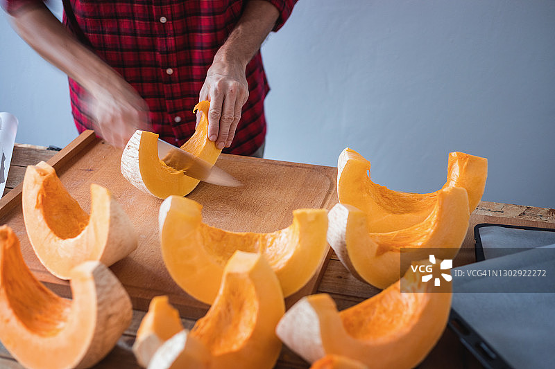 南瓜切块，动态模糊图片素材