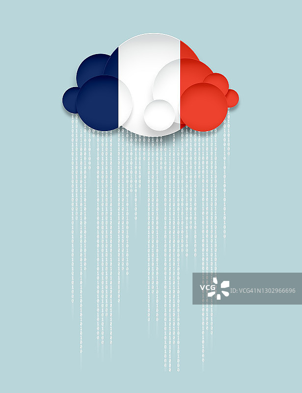 法国云计算插画图片素材