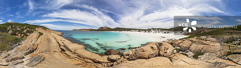 澳大利亚勒格朗角国家公园的岩层和绿松石海湾海岸图片素材