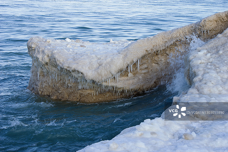 沙堆上的冰图片素材