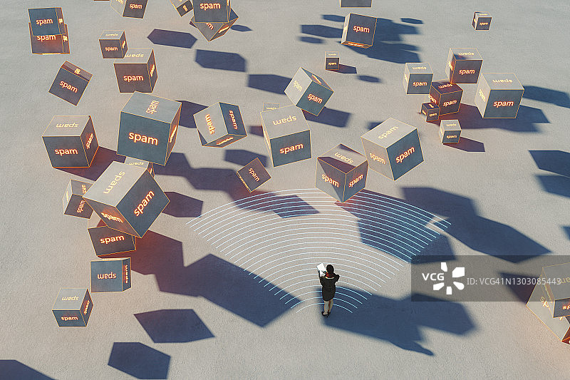 在线垃圾邮件概念图图片素材