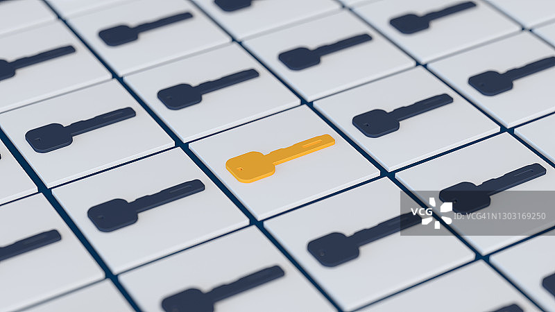 数字安全密钥：密码和数据保护抽象背景图片素材