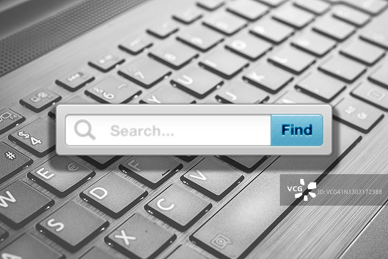 笔记本电脑键盘上的搜索框图片素材