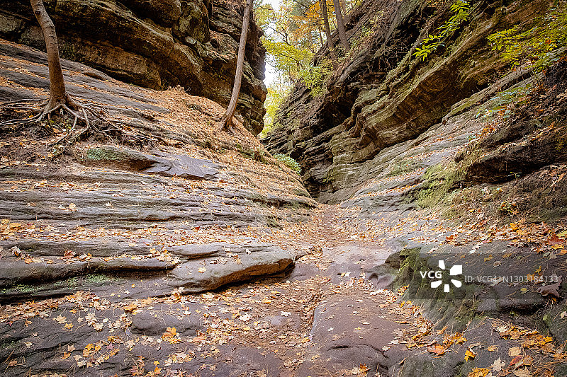 饥饿岩州立公园的法国峡谷图片素材
