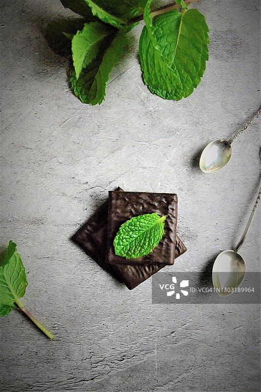薄荷巧克力图片素材