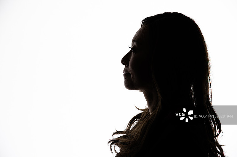 男人和女人的轮廓肖像图片素材