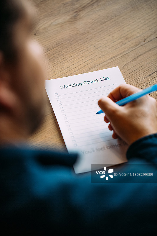 婚礼清单图片素材