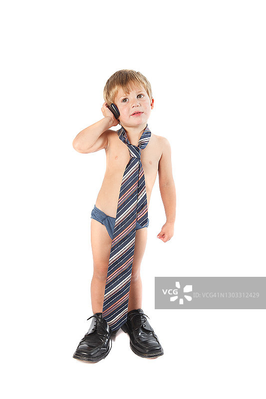 打扮成商人的幼儿图片素材