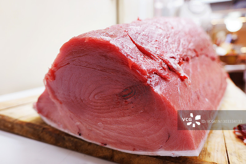 金枪鱼横截面特写图片素材