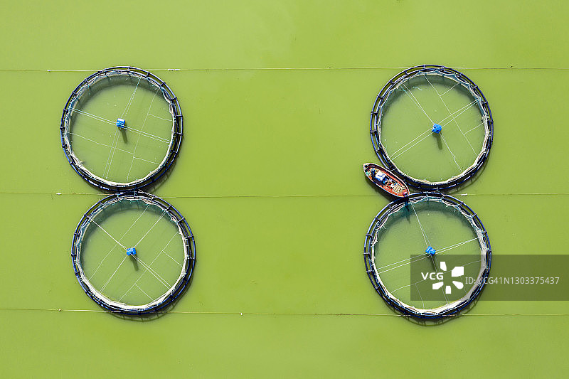 鱼场鸟瞰图图片素材