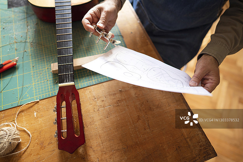 古典吉他局部图片素材