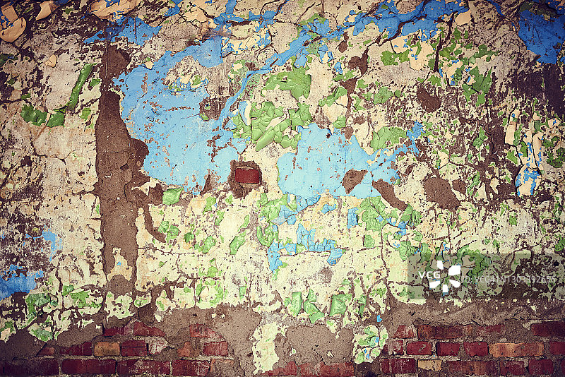 墙上剥落的油漆纹理图片素材