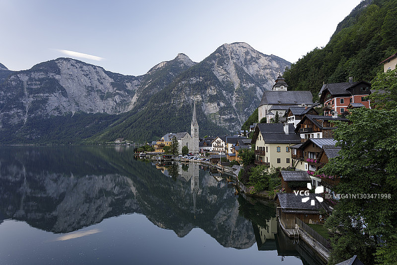 奥地利哈尔施塔特小镇图片素材