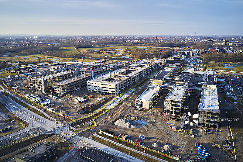 新建医院的建筑工地图片素材