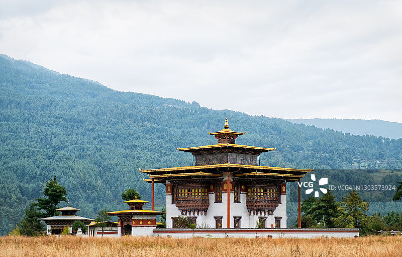 库杰寺，不丹本塘村，亚洲图片素材