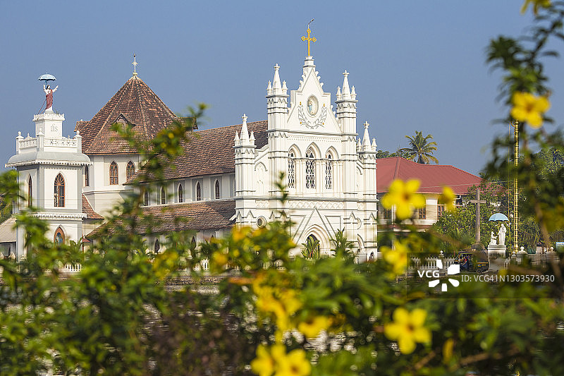 圣玛丽教堂，喀拉拉邦，印度，亚洲图片素材