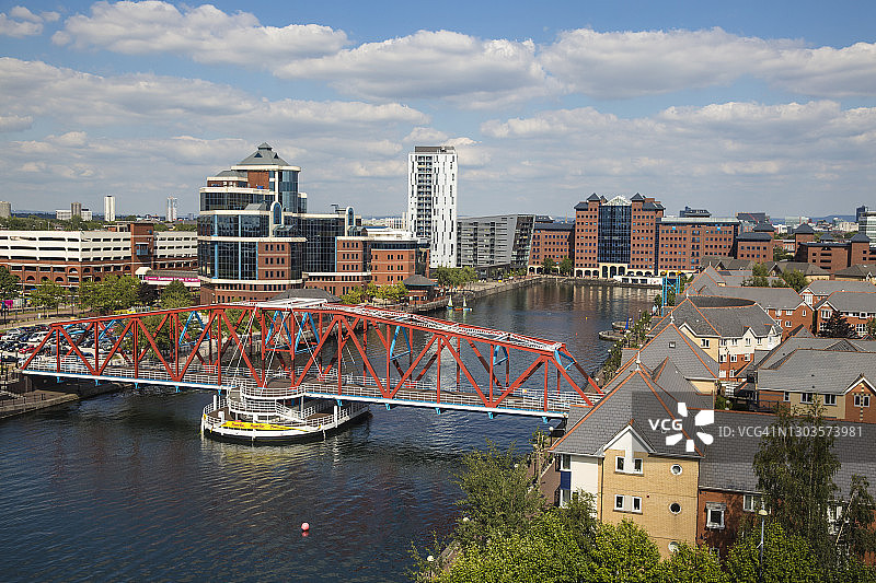 英国曼彻斯特索尔福德码头景观图片素材