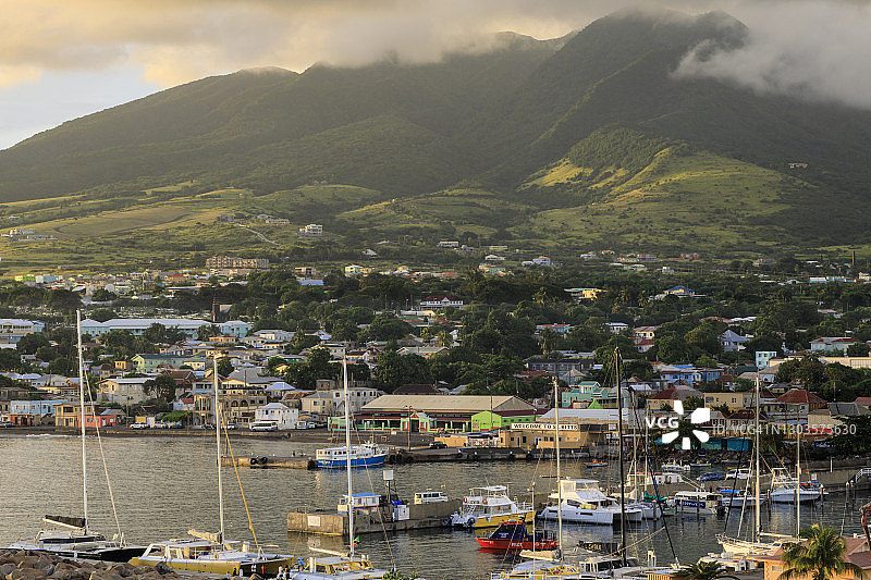 巴斯特尔日落景色图片素材