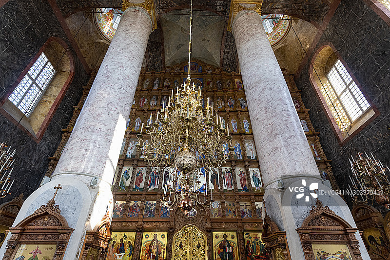 俄罗斯阿斯特拉罕克里姆林假定大教堂内景图片素材