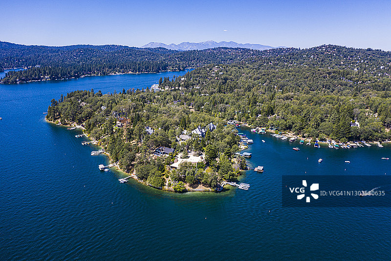 美国加利福尼亚箭头湖航拍图片素材