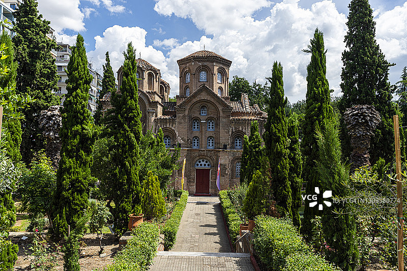 哈尔克昂教堂，联合国教科文组织世界遗产，希腊塞萨洛尼基图片素材