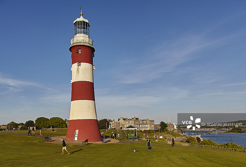 英国德文郡普利茅斯市斯米顿塔的历史遗迹图片素材