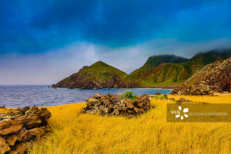 萨巴岛美丽景色，荷属安的列斯群岛，西印度群岛，加勒比海，中美洲图片素材