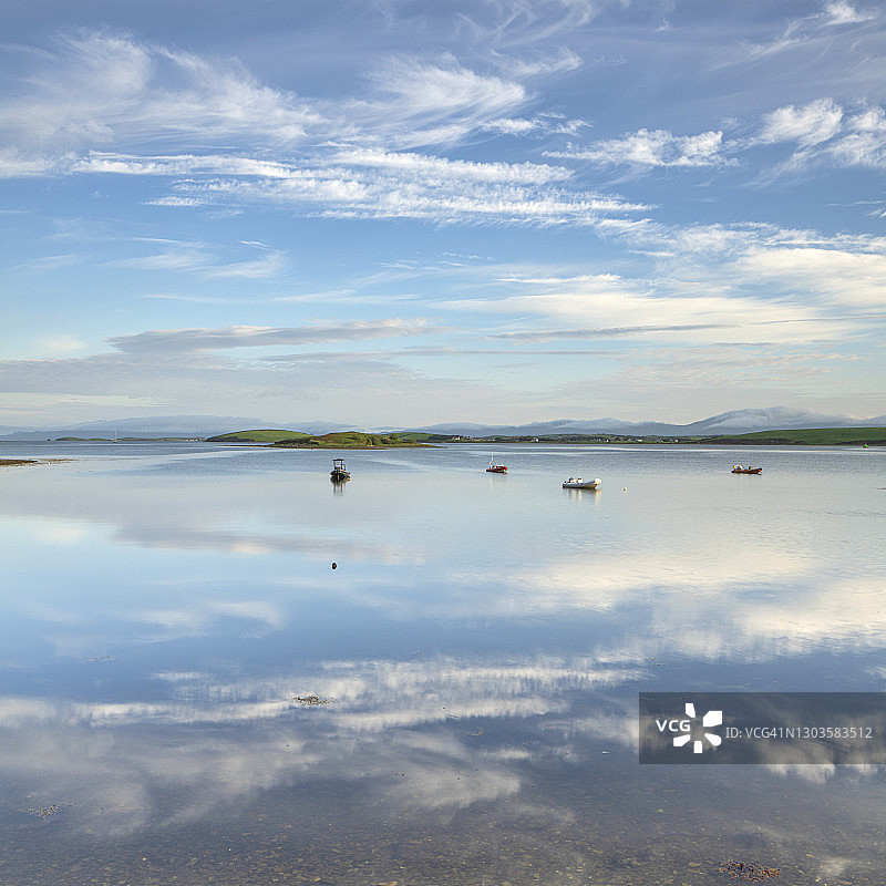克卢湾，梅奥郡，康诺特，爱尔兰图片素材