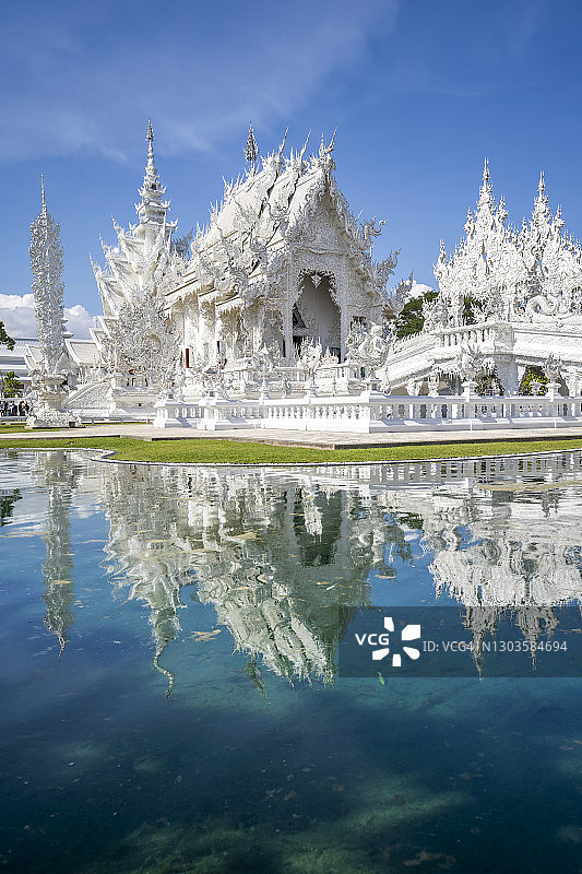 清莱白庙，泰国北部，东南亚，亚洲图片素材