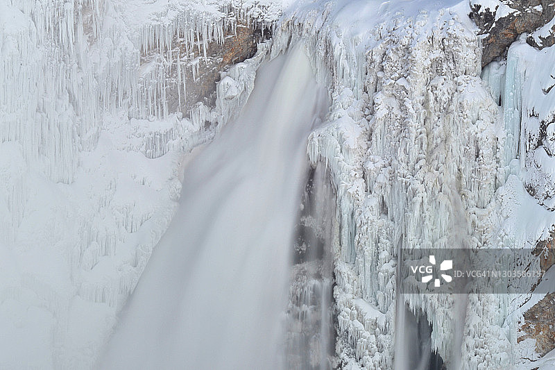 黄石国家公园的下黄石瀑布，美国图片素材