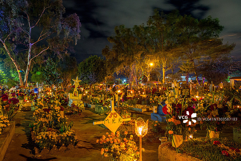 墨西哥瓦哈卡亡灵节庆祝活动图片素材